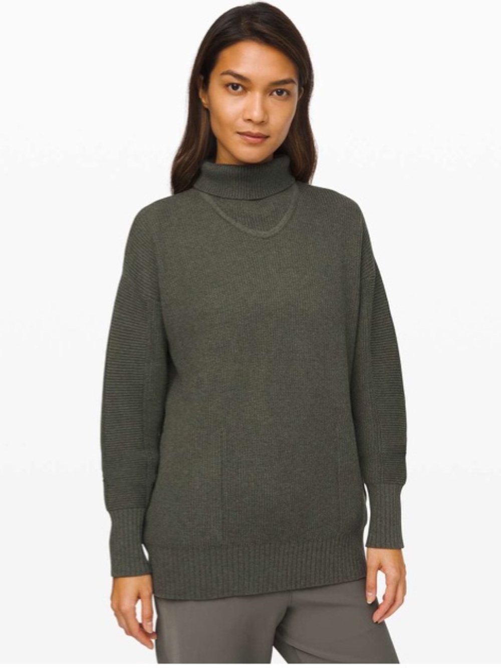 Lululemon Cozy Calling Turtleneck Heathered Pesto size Small